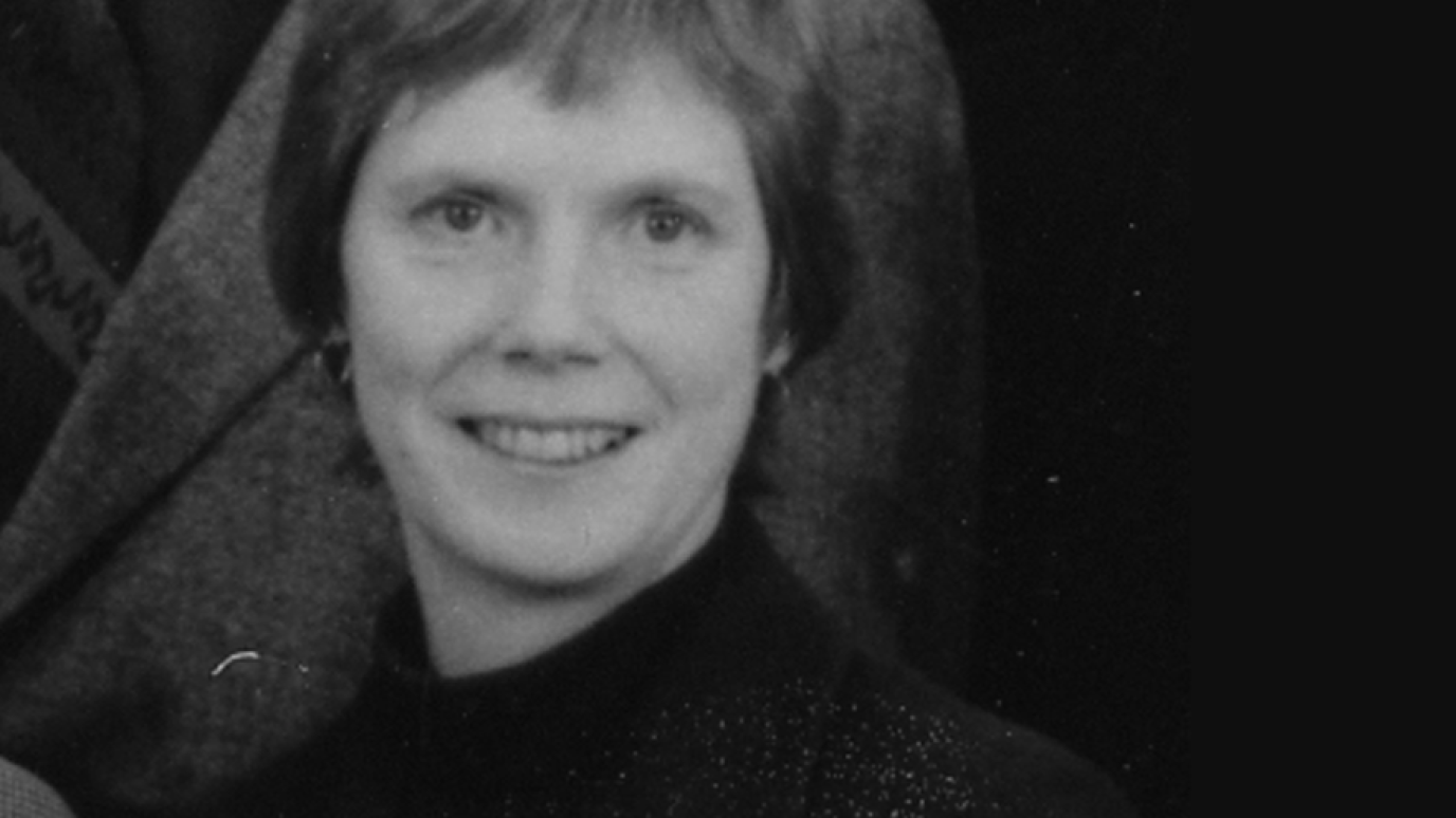 Black and white portrait of Luella Logan
