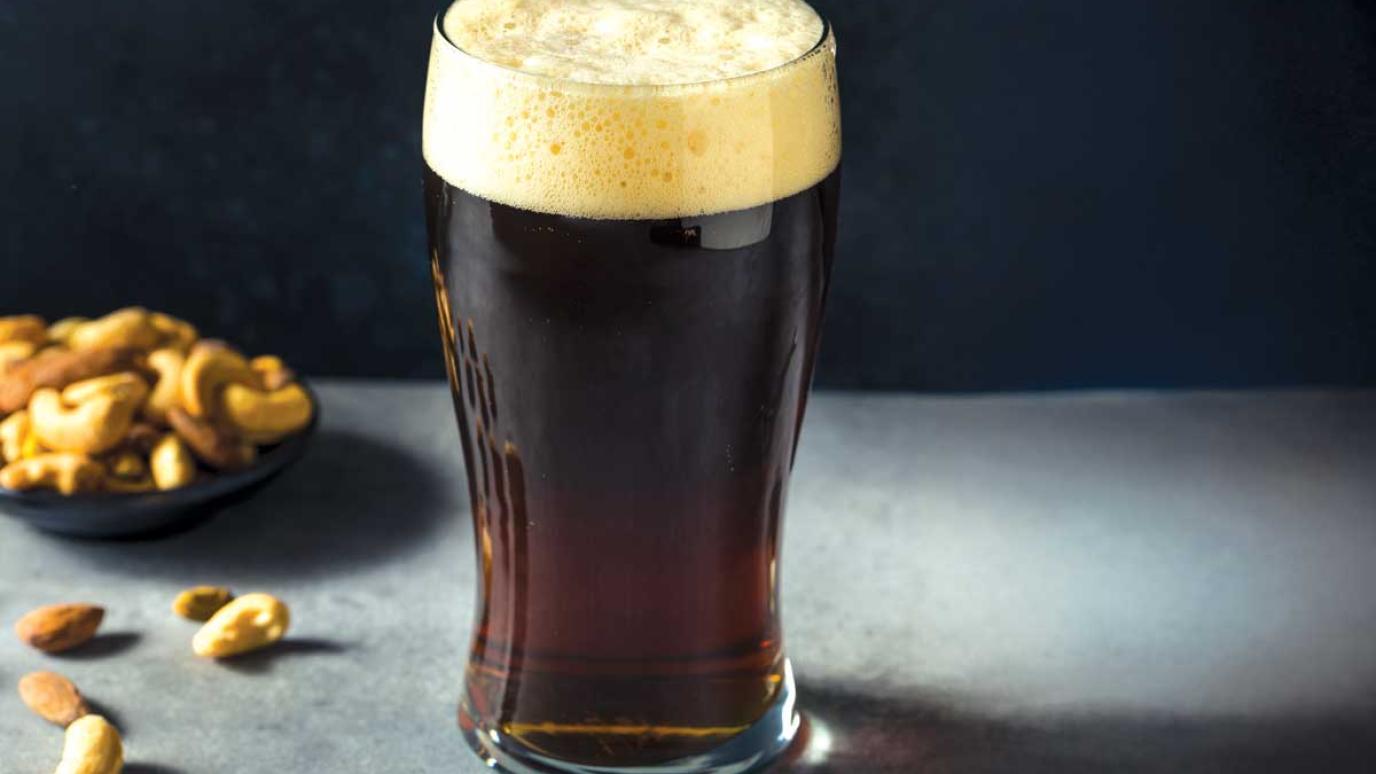 pint of dark beer