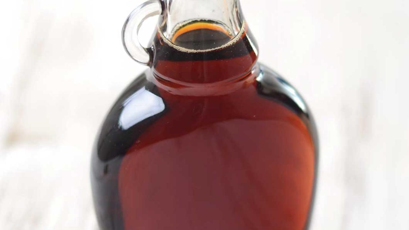 bottle of maple syrup