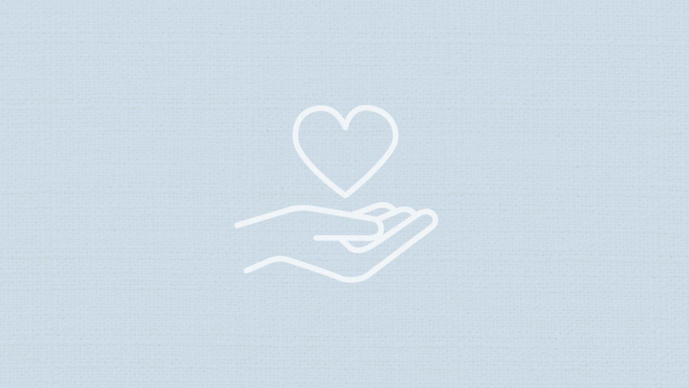 Hand holding a heart