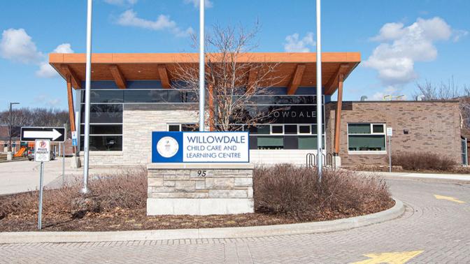 Front of Willowdale child care building