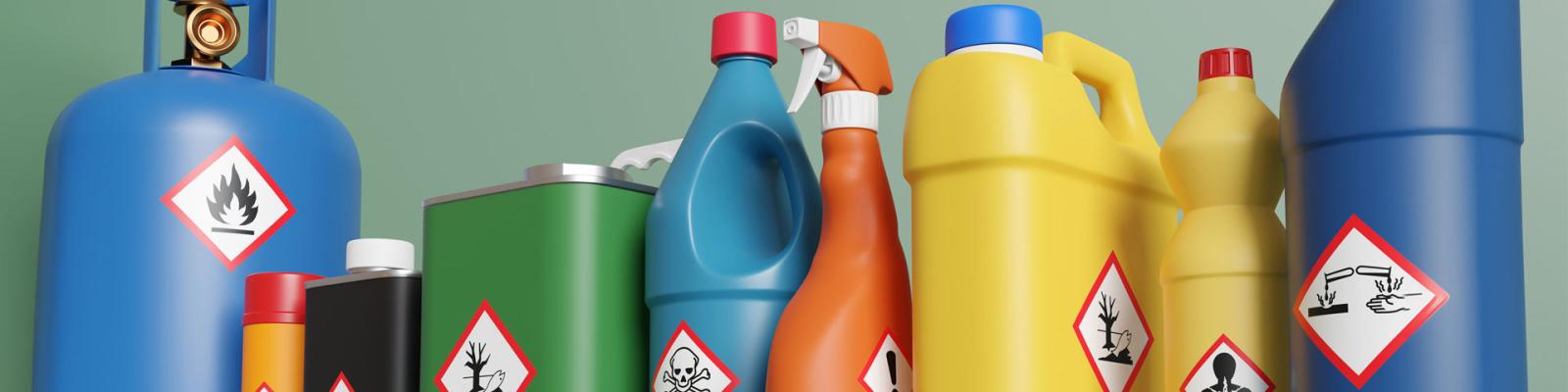 multi coloured product containers