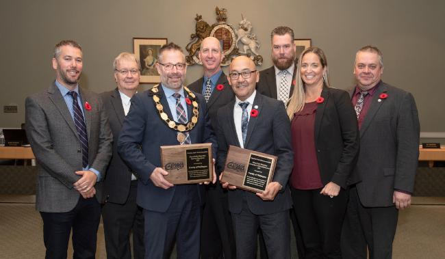 Engineering Services Department with the award