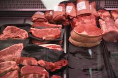 meat in a display case