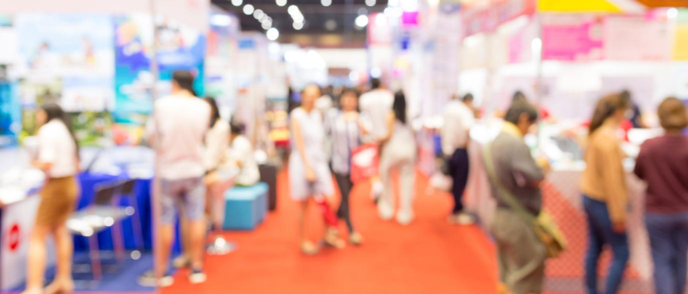 people in a expo